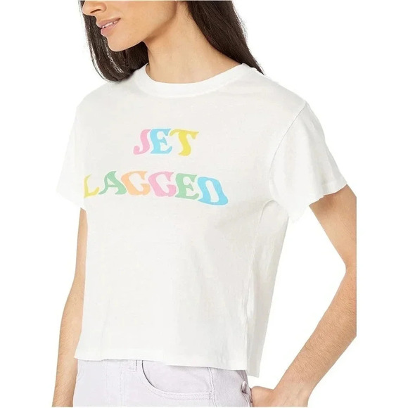 WILDFOX graphic tee jet lagged travel honeymoon bachelorette short sleeves - Picture 5 of 5